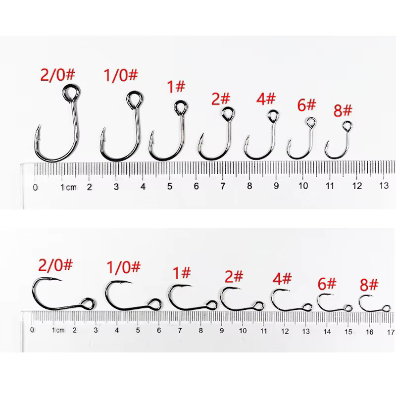 Anzuelo Single Hook acero carbono – Ojo grande 8/2/0 - imagen 4