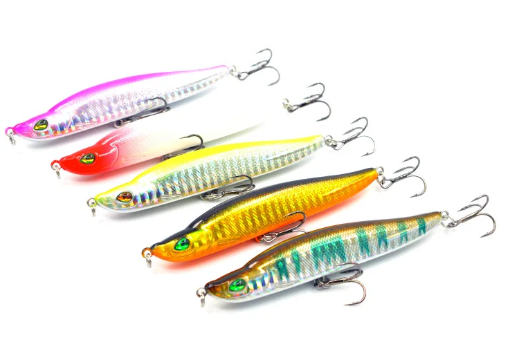 Señuelo tipo lápiz de pesca, cebo que se hunde, fundición de largo alcance, pez Culter de lubina, 9,5 cm/16g, anzuelo triple de alta calidad, 1 pieza en oferta - imagen 3