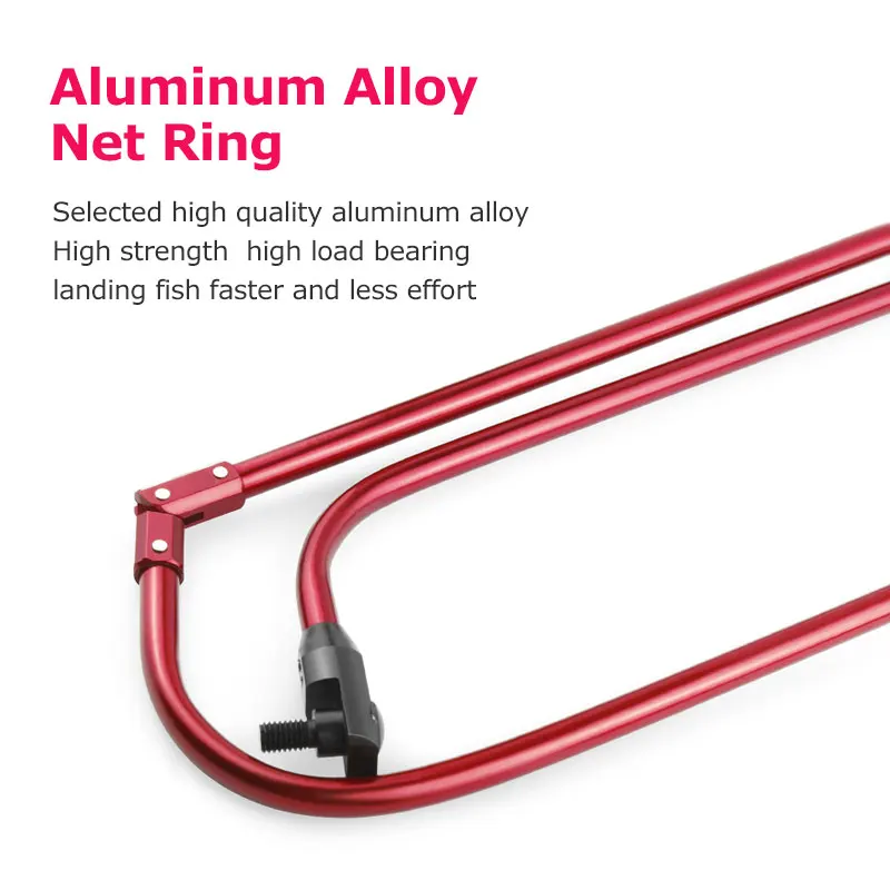 Red de pesca triangular plegable, aleación de aluminio, 40cm/60cm de profundidad, mango portátil, Red de aterrizaje, poste de pesca, red plegable, aparejos - imagen 5