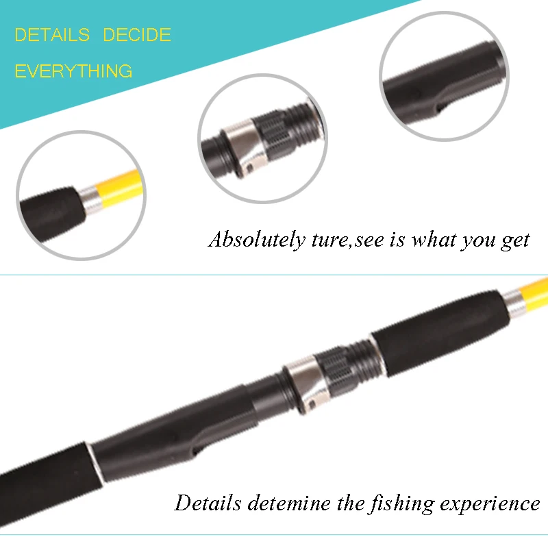 Yiyi-caña de pescar giratoria, aparejo de pesca resistente de 2,1 m, 10 ~ 50g, peso de señuelo, para barco, para lubina - imagen 4