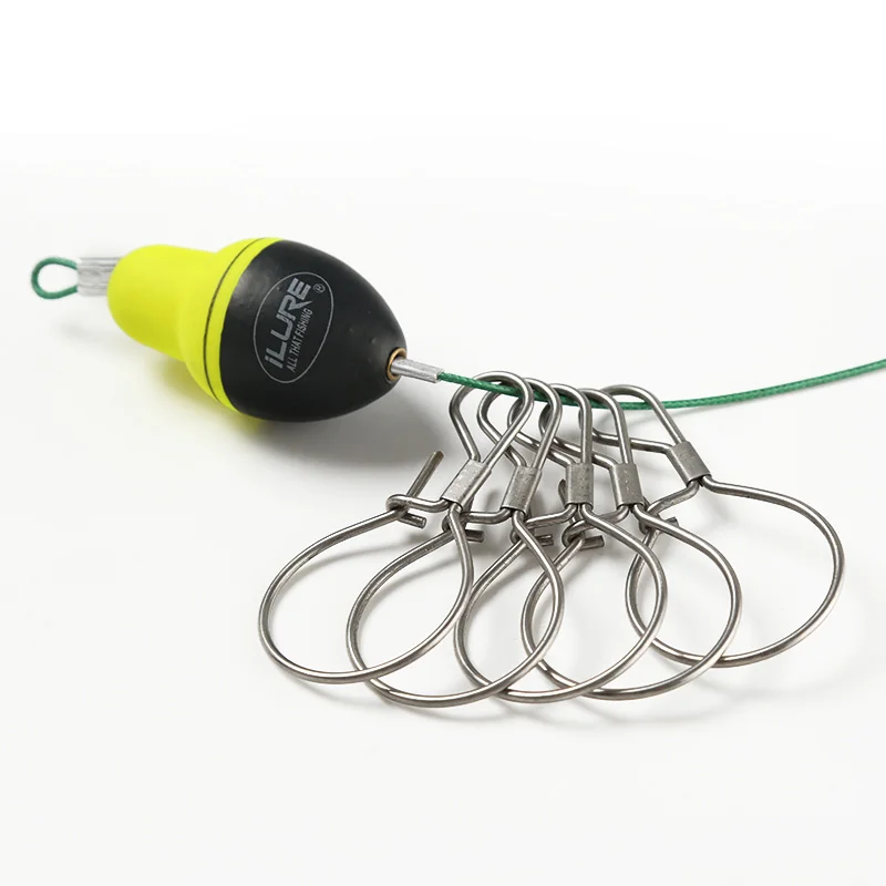 ILure-hebilla de bloqueo de pesca con carrete, cerraduras de acero inoxidable para peces vivos, cinturón, herramientas de aparejos de pesca, flotadores Stringer, carrete de pesca Pease - imagen 5