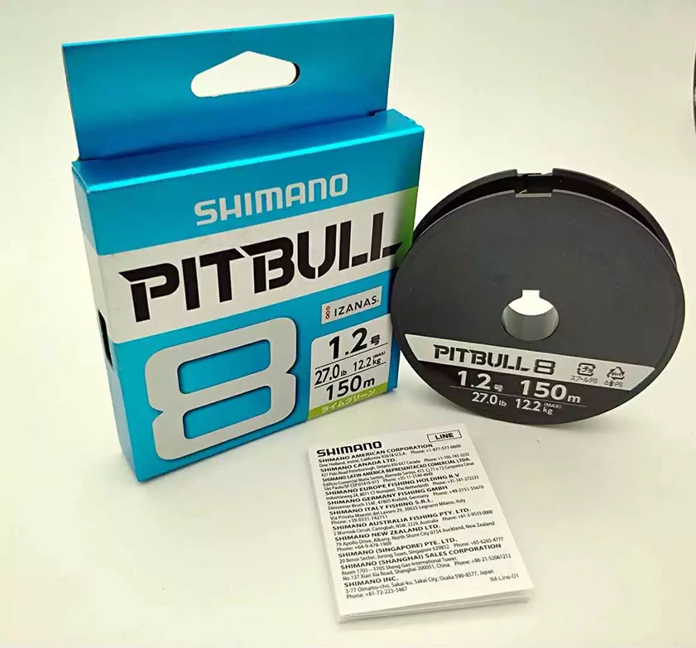 SHIMANO-sedal de pesca PITBULL de 4/8/12 hebras, 200M, hecho en Japón, flexible, suavidad, PE, baja elongación, señuelo de fundición - imagen 4