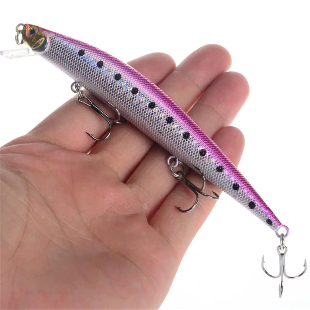 Señuelos de Pesca de pececillos, cebo Artificial duro, Wobbler Crankbait, anzuelos de aparejos de pesca, en 6 colores calidad selecta, 12,5 cm/12,5g, 1 piezas