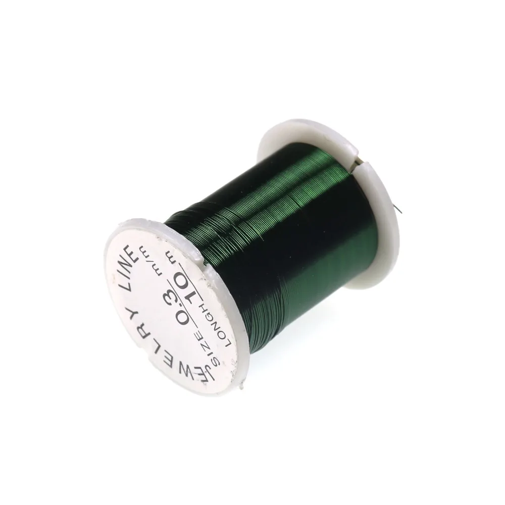 Bimoo, 10 carretes, 0,3mm X 10m, alambre de cobre para atado de moscas, línea de joyería para cobre John Fly Ninfa Midge Scud, moscas, cebo para insectos - imagen 4