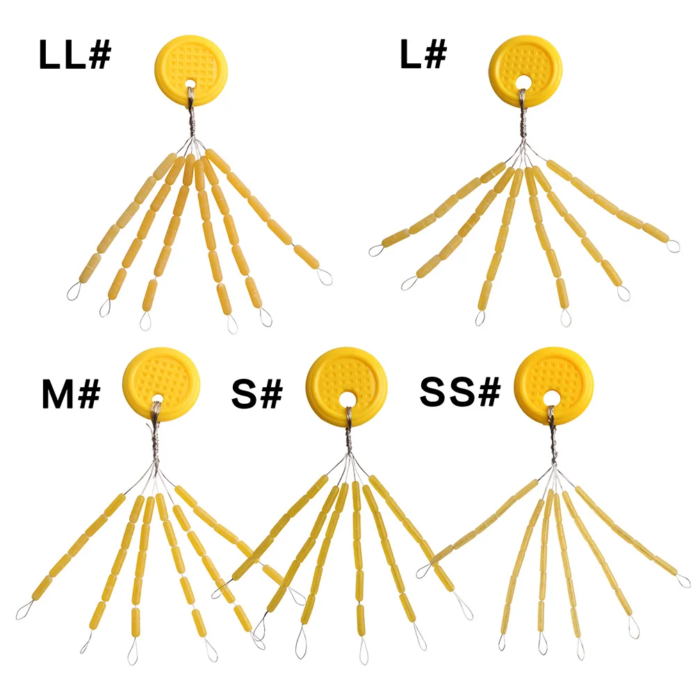 Hyanea 210 unids/lote cilindro de goma Flotador para paradas espacio frijoles tapón Bobber línea de conector para aparejos de pesca - imagen 2