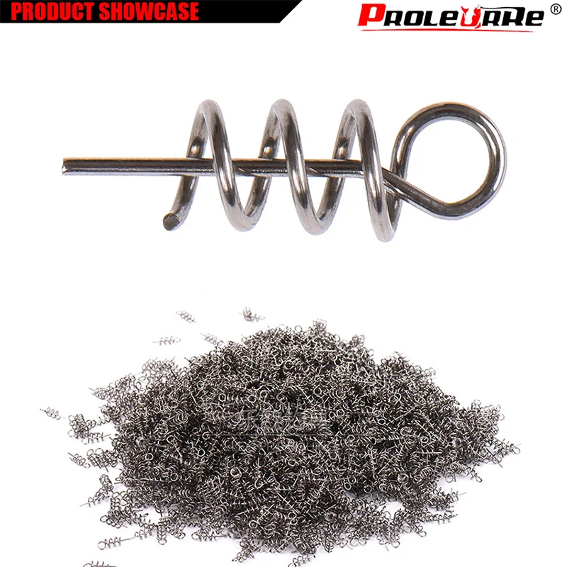 50 o 100 unids/lote pasador de bloqueo de resorte de acero inoxidable tornillo de pesca gancho de manivela resorte conector de bloqueo giratorio Snap señuelo suave - imagen 3