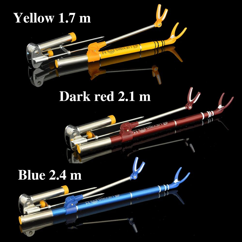 Soporte telescópico para caña de pescar, fibra de carbono, 7 Secciones, 1,7 M, 2,1 M, 2,4 M - imagen 4
