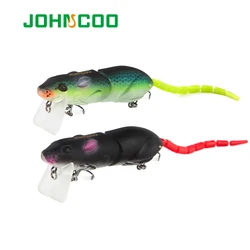 JOHNCOO Señuelo Crankbait Wobbler Biónico Ratón para Lucio