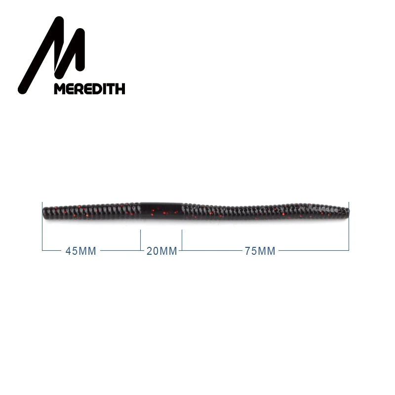 MEREDITH-Cebos blandos para pesca de silicona 10 uds, 140mm, 5,3gr, cebos de gusanos artificiales, aparejos de pesca, crankbait - imagen 2