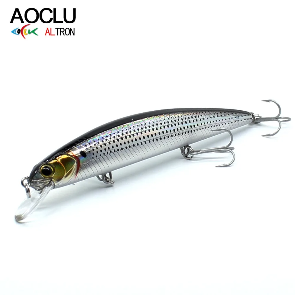AOCLU-Jerkbait flotante, señuelo Minnow, transferencia de peso, acción de natación equilibrada, pesca de lubina, buceo de lucha, 115mm, 16,5g, 1,2 m - imagen 5