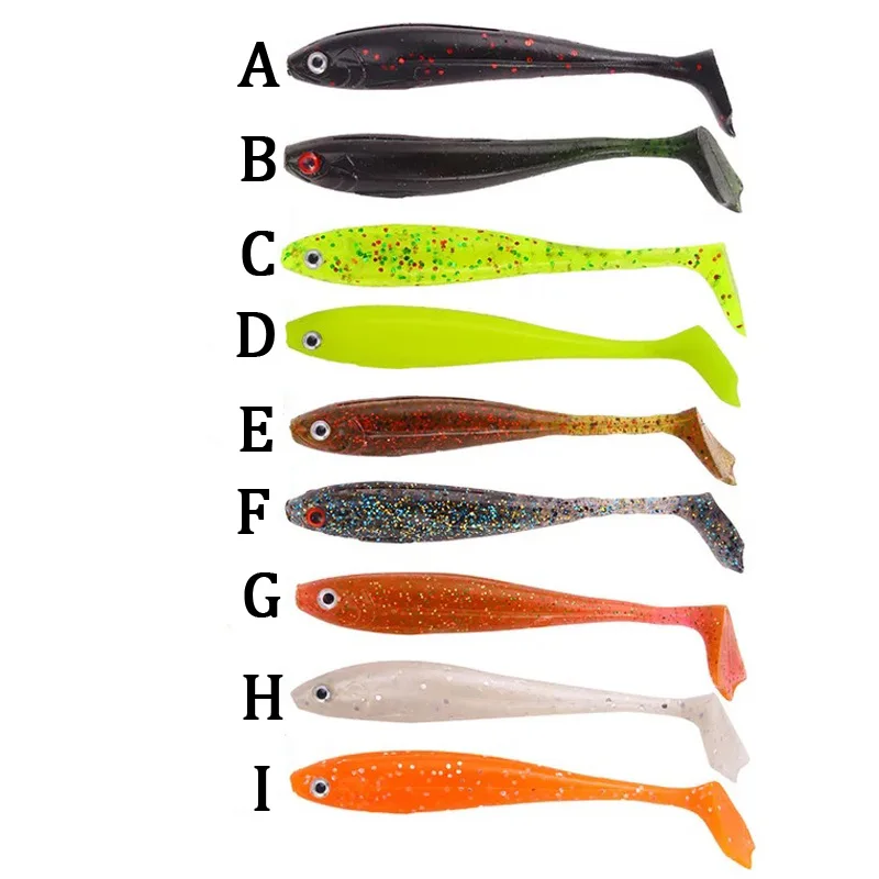 Señuelo de pesca suave, cebo de silicona, 8,4 cm, 5g, Swimbait, lubina, sábalo, Wobbler, minnow, aparejos de pesca, 3 piezas - imagen 2