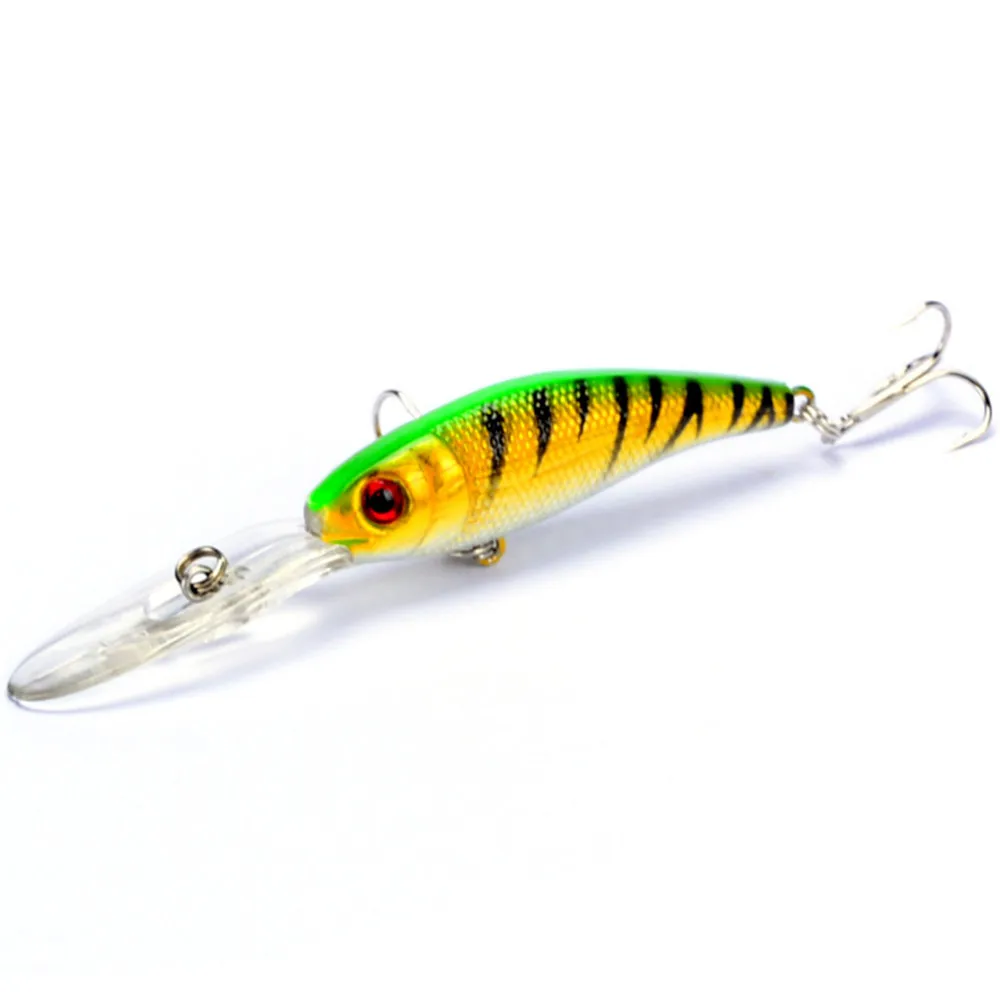 Señuelo de pesca de pececillos, cebo duro artificial Isca de 10cm y 7,4g, Wobblers de pesca de lubina, carpa de plástico falso, 1 ud., nuevo - imagen 4