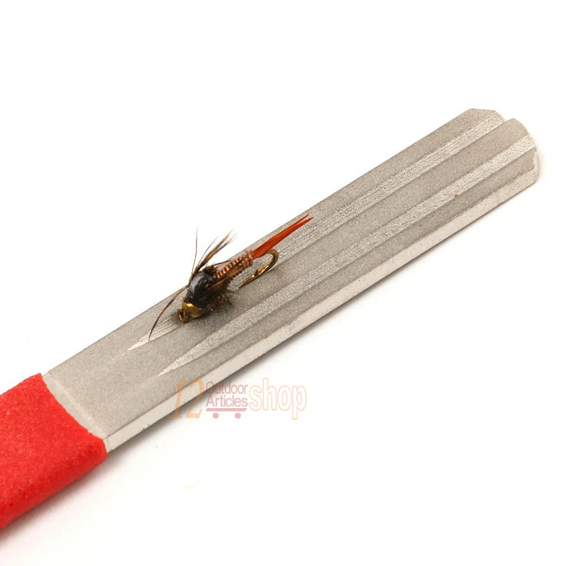 MNFT 2 unids/lote doble cara buena calidad moscas de pesca gancho Hone anzuelo de pesca con mosca herramienta de afilado ganchos afilador Hone - imagen 2