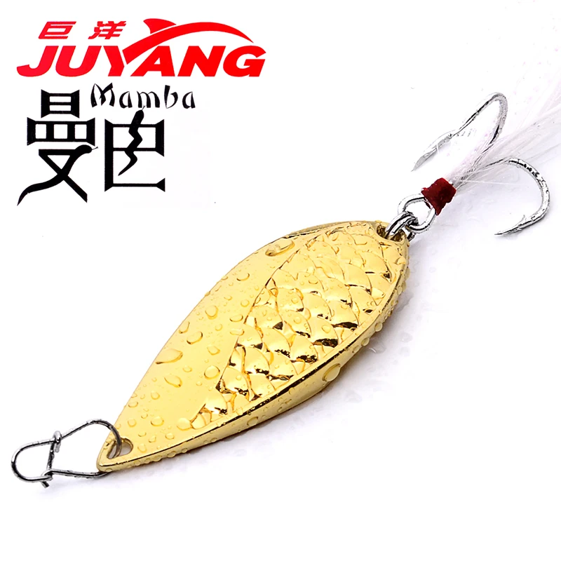 JUYANG-señuelos de pesca con cuchara de Metal, 2g, 5g, 7,5g, 10g, 15g, 20g, cebos duros de invierno, Material metálico, aparejos de pesca - imagen 2