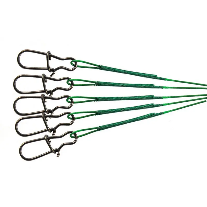 Alambre de pesca con revestimiento de nailon, líder de acero inoxidable, trenzada, líder giratorio, 50 unidades, 20cm - imagen 3