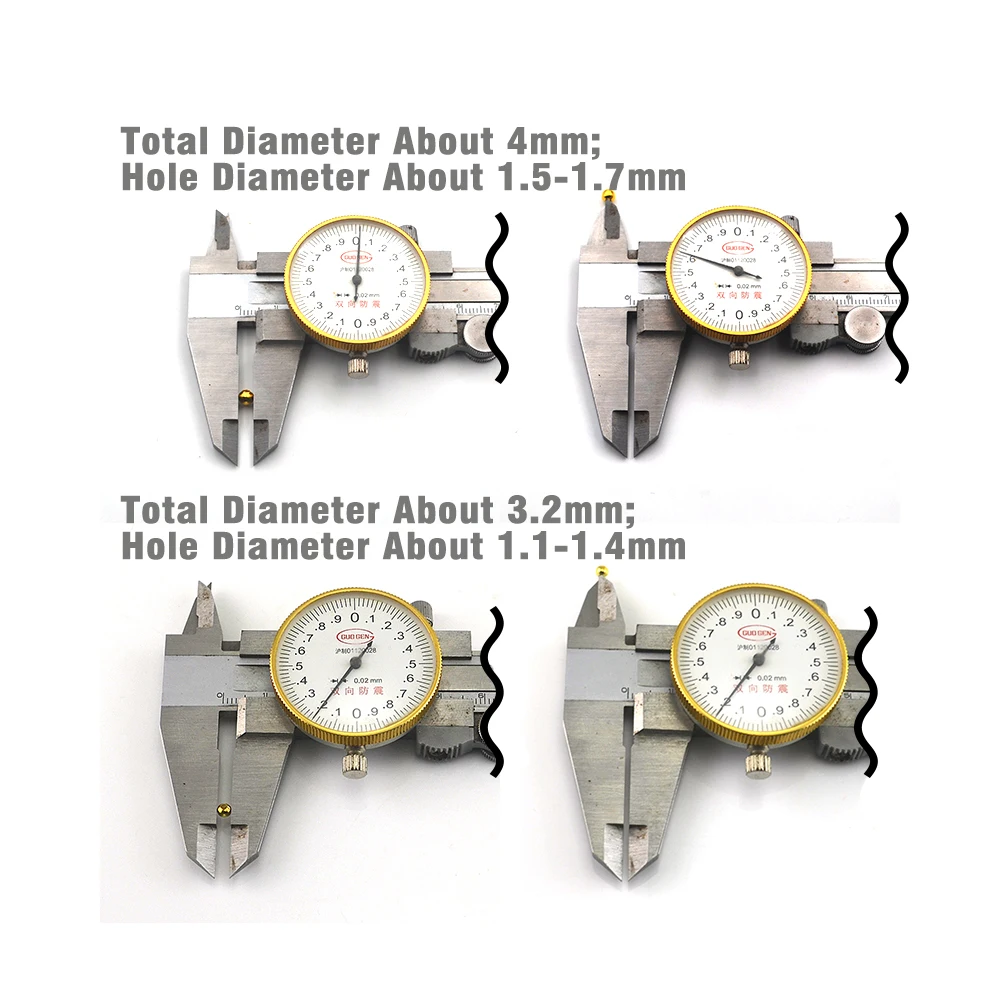 MNFT-Cuentas de hierro de 500mm, Material de pesca con mosca, Color dorado, precio al por mayor, 3,2 unidades por lote - imagen 5