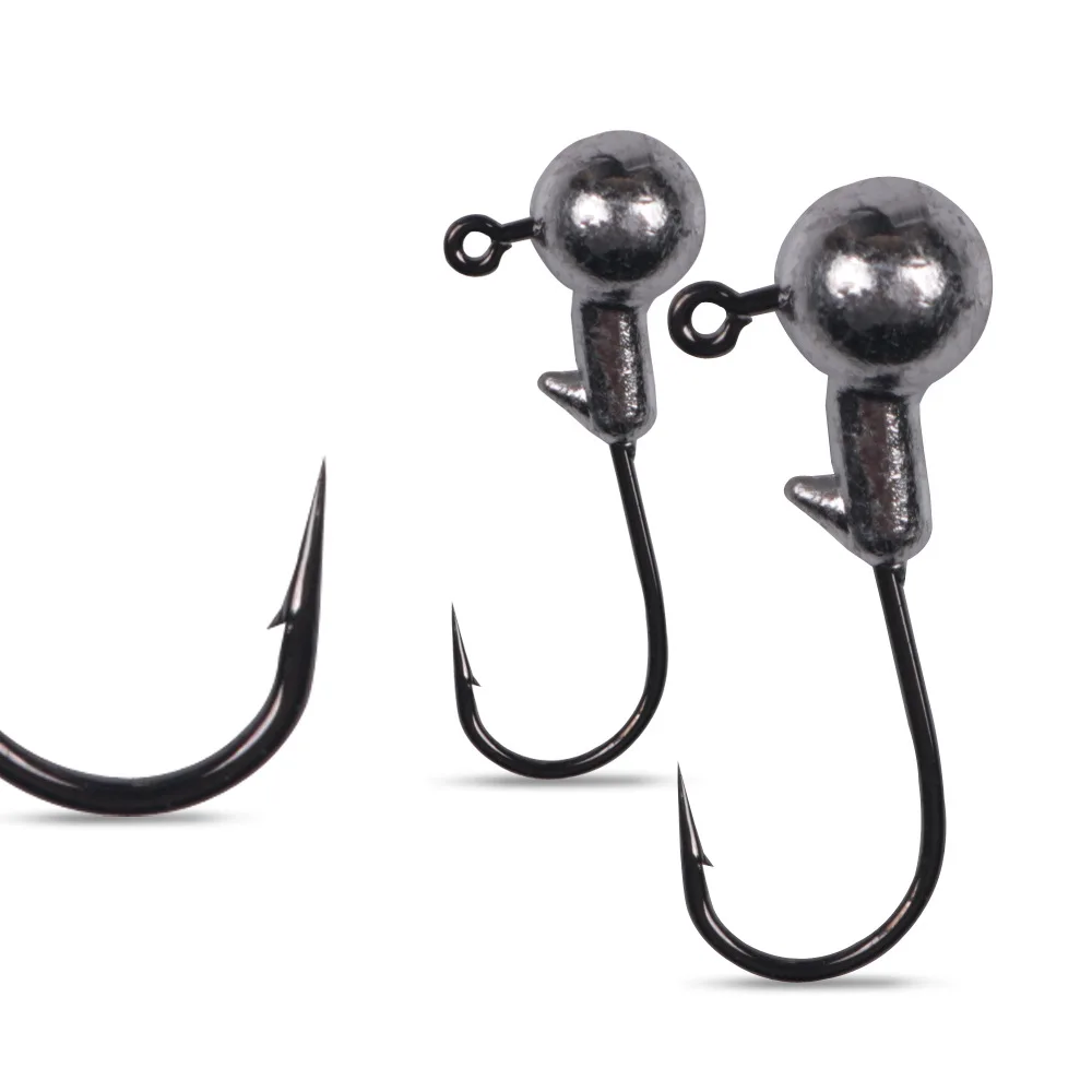 Anzuelos de pesca de acero al carbono, cabeza de plomo, 1g/1,75g, gusano suave artificial, 5 unids/lote - imagen 3