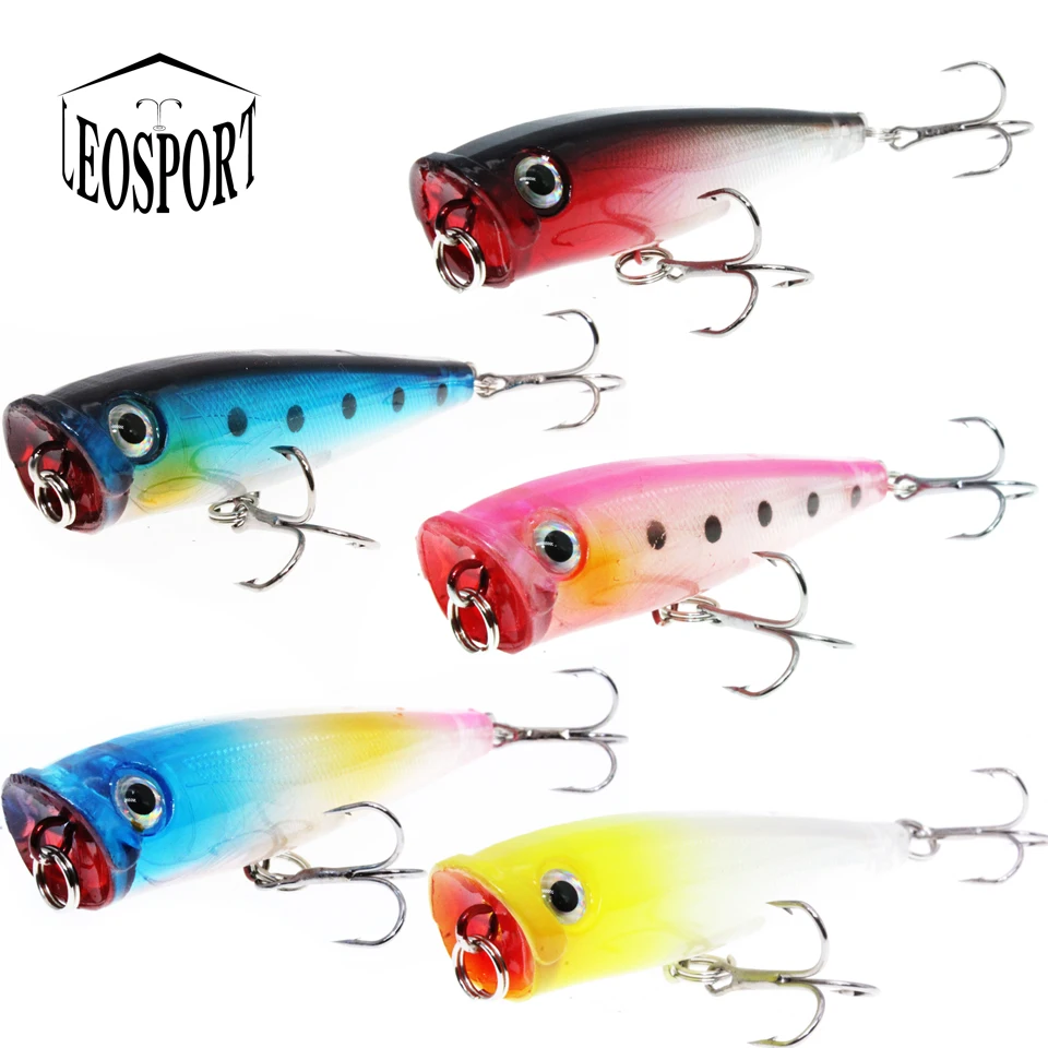 Señuelos de Pesca Mini Popper, cebo duro artificial de Japón, 6,5g, 6,5 cm, ojos 3D, Crankbait, Wobblers, aparejos Isca Poper