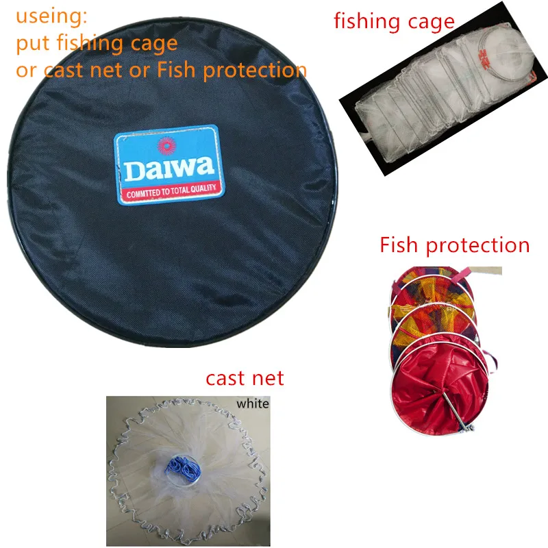 Bolsa De herramientas De Pesca para jaula De peces o Red fundida, equipo al aire libre, suministros De Pesca, bolsa impermeable negra y roja - imagen 2