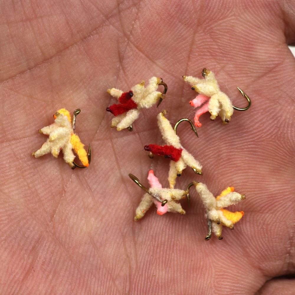 Wifreo, 6 uds., tamaño 18, mezcla de colores, trucha, salmón, carpa, tipo de pez, Bluegill, cebo de pesca, gusanos artificiales, mosca, gusano de pan, cebo en racimo - imagen 5