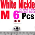 6Pcs M White Nickle