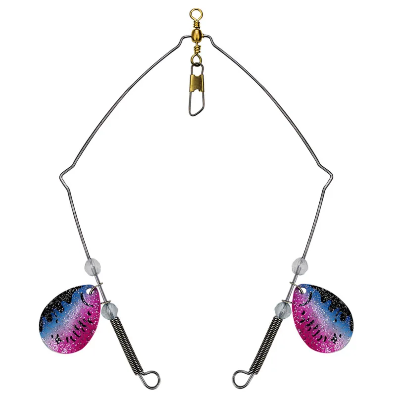 Accesorios de aparejos de pesca en el océano, alambre de bucle, aparejo de señuelo para viajero, soporte de equilibrio de ataque de grupo, gancho de cuchara de rotación de 360 grados dividido