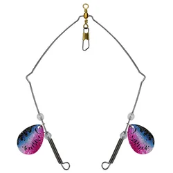 Accesorios de aparejos de pesca en el océano, alambre de bucle, aparejo de señuelo para viajero, soporte de equilibrio de ataque de grupo, gancho de cuchara de rotación de 360 grados dividido