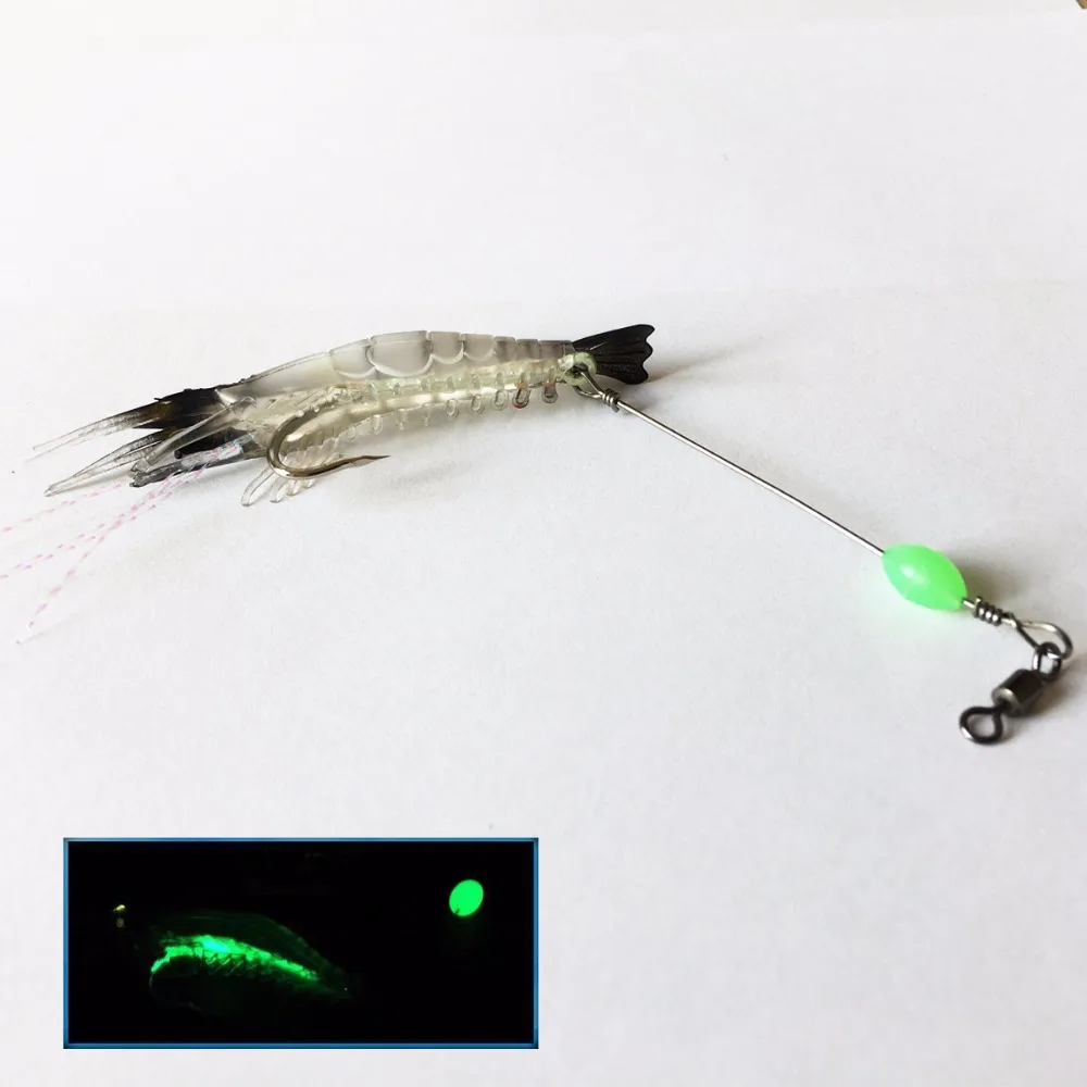 Señuelo Artificial de silicona suave para pesca, cebo giratorio luminoso de colores variados, con anzuelo, 6 unidades, 9,5 cm, 6g - imagen 5