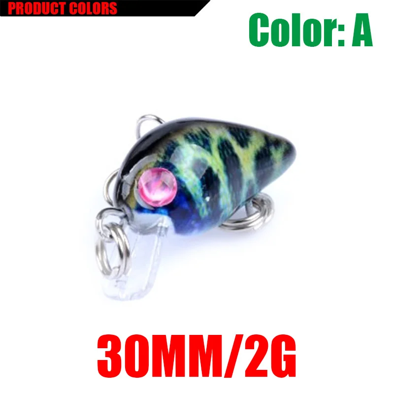 Mini señuelo de pesca Artificial con manivela, cebo duro con impresión 3D, Wobblers, topwater, WD-426, 3cm, 2g, 1 ud. - imagen 4