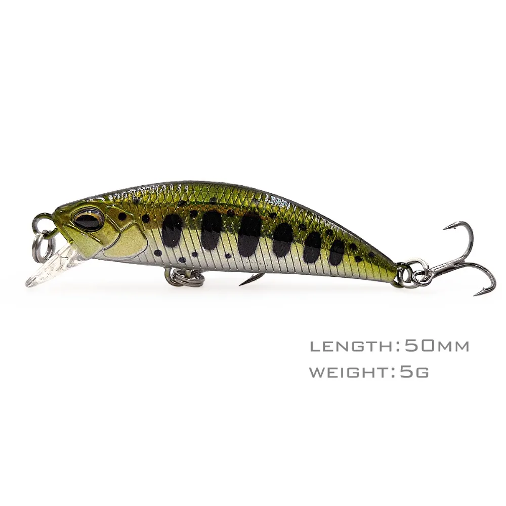 Micro señuelo de pesca de trucha, 50mm, 5g, DW63, cebo Minnow que se hunde, Trulinoya, Mini Wobbler Artificial, hundimiento, sábalo para lubina, trucha, pescado - imagen 5