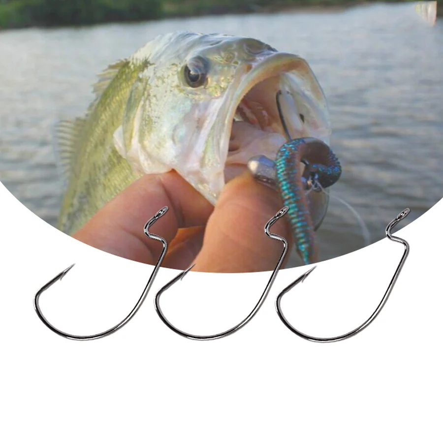 Anzuelos de pesca japoneses, 50 unids/lote, anzuelo de gusano de pulpo, manivela de pesca de acero rico en carbono, anzuelo Pescal ancho súper cerradura, señuelo compensado rojo - imagen 3