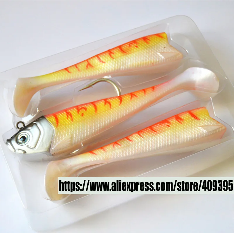 Señuelo de pesca de juego pesado, Jig Head, Soft Boby Lure, Jigging, Boat, 18,5 cm, 330g, 1 paquete - imagen 5