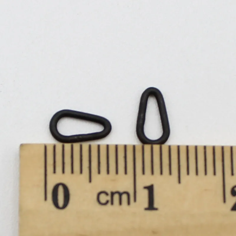 40 Uds. Accesorio de pesca de carpa, anillos de aparejo, anillo de aparejo ovalado, bucle de enlace de gota de lágrima, aparejos de pesca de carpa, aparejo negro antideslumbrante - imagen 2