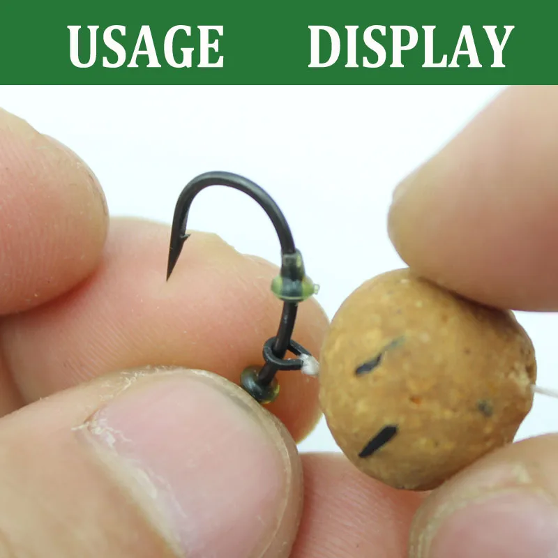 50 Uds. Anillos de aparejo de pesca de carpa, anillos de aparejo de lágrima ovalados planos, aparejo de pelo con forma de perla, Micro anillo para aparejos de carpa, aparejos terminales - imagen 3