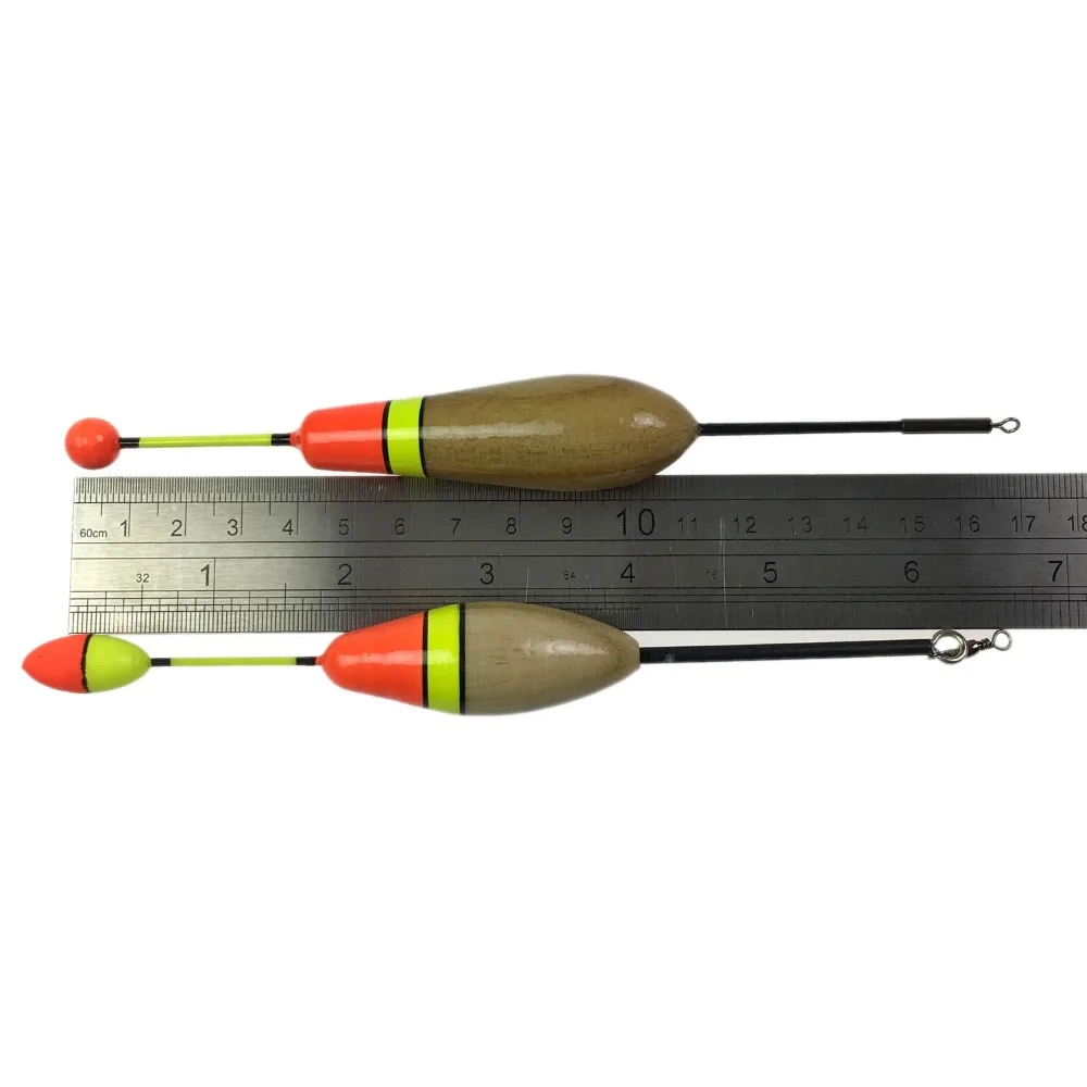 2 uds 5g 6g flotadores de pesca madera Paulownia Balsa juego de corcho de pesca 0,17 oz-0,21 oz estilo mixto boya Vertical flotador de pesca de lubina Slip - imagen 4