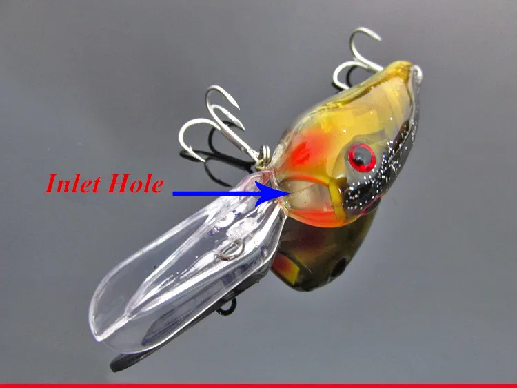 Señuelo de pesca de hundimiento lento, cebo de manivela Minnow, rueda de agua, tablero de lengua grande, lubina, 9,5 cm/12g - imagen 3