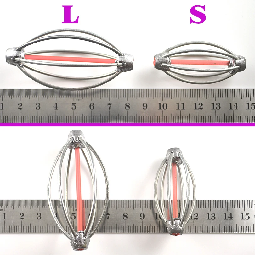 MNFT-lanzador de cebo de 6 cables con forma de linterna, alimentador de plomo, Juego de pesca, accesorios para nido, 2 unids/paquete - imagen 4