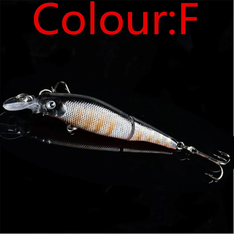 Señuelo de piscardo Artificial, anzuelos triples, Crankbait, aparejos de pesca, 1 unidad, 2 secciones, 8,8 cm, 7,4g, FA-272 - imagen 5