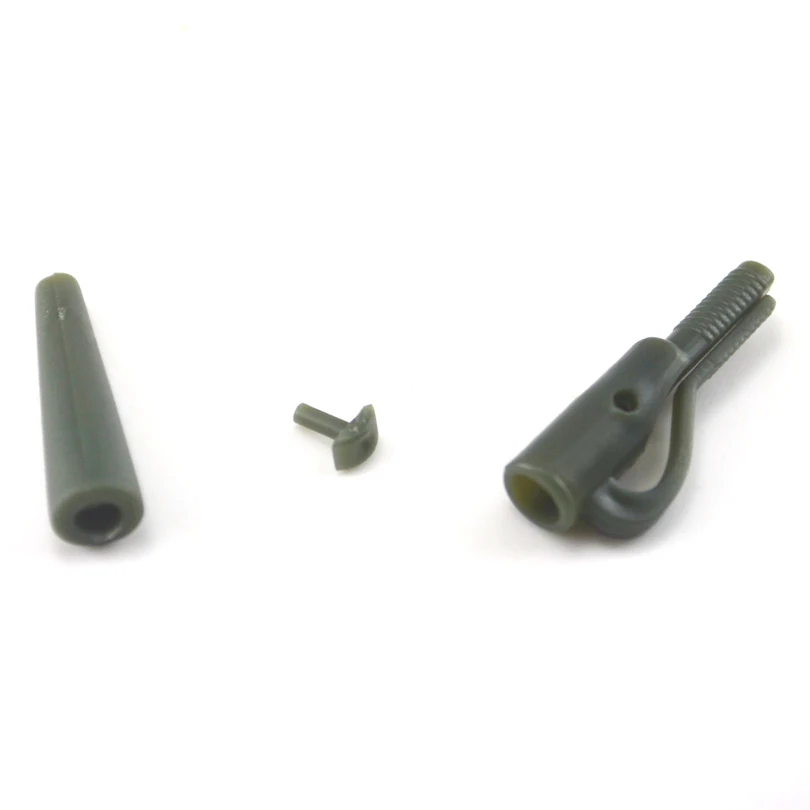 MNFT-Juego de 12 aparejos de pesca para carpa, Clips de plomo de seguridad para exteriores, herramienta de aparejos de pesca de carpa, Clips de plomo de seguridad con pasadores, tubos de goma de cola - imagen 2