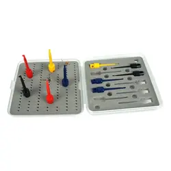 Aventik-Juego de 10 Alicates para Hackle volador en 4 colores, envoltura para Hackle, señuelos de moscas o ganchos de exhibición con caja de exhibición de diseño especial