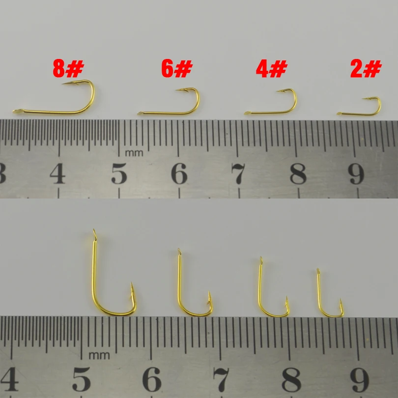 MNFT 200 Uds Anzol Real Para Pesca anzuelos de Pesca nuevo oro de carbono herramienta de anzuelos de Pesca al aire libre con Kit de clavos colgantes de alta calidad - imagen 5