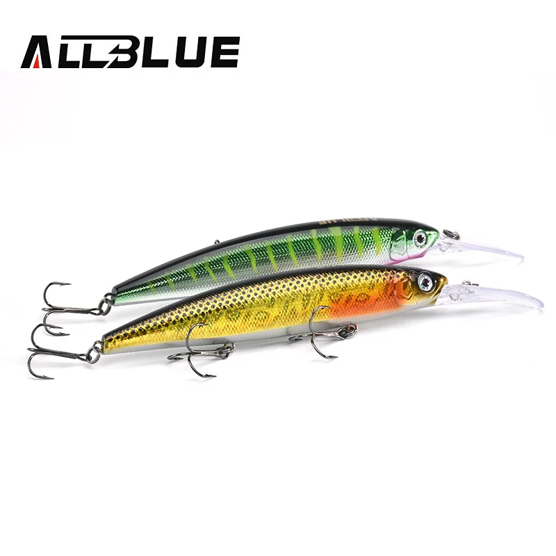 ALLBLUE CRAFTY-señuelo de pesca flotante lento, cebo de plástico de 130mm, 27,5g, Wobbler, para piscardo, Longbill, Crankbait, para Lucio - imagen 5