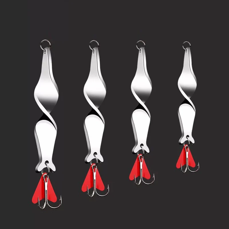 1 piezas rotación de Metal cuchara Spinner 10g 14g 21g 28g cuchara de metal señuelo/cuchara spinner señuelos/señuelo spinner/spinner señuelo - imagen 4