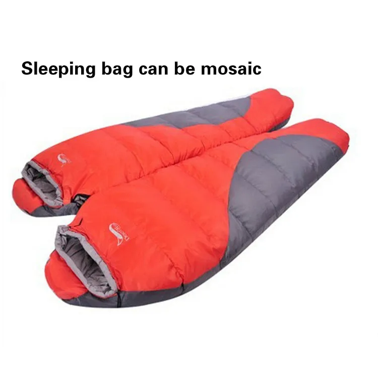 Saco de dormir para adultos, saco de dormir de algodón súper ligero, doble, grueso, para acampar al aire libre - imagen 4