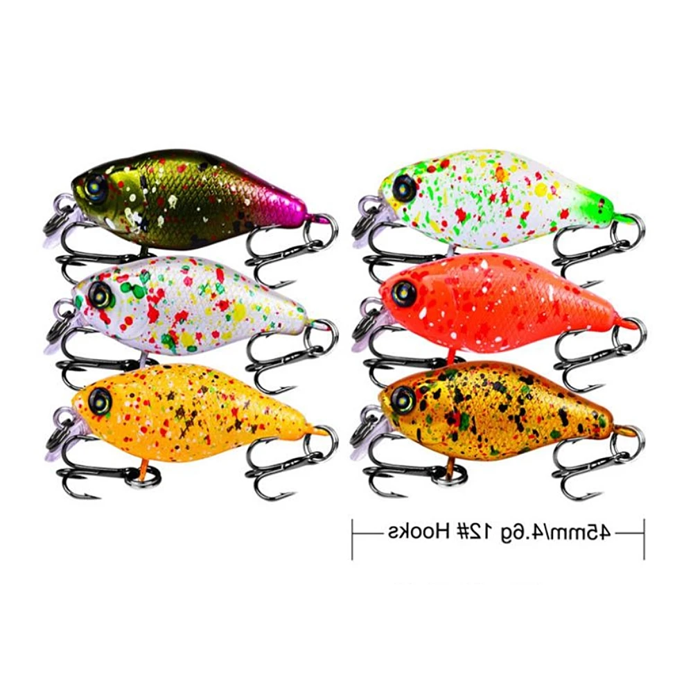 Wobblers mini crankbait de manivela para lucio, señuelo duro - imagen 2