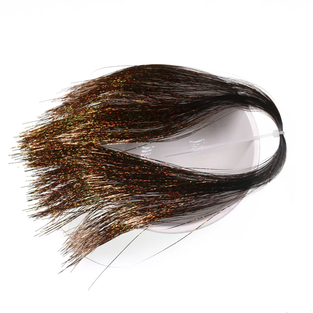 2 paquetes de serpentina Steelhead de agua salada, atado de moscas, oropel plano Holo Flash Minniw Pike, Material de atado de moscas, 0,35mm, plata, oro, rojo - imagen 5