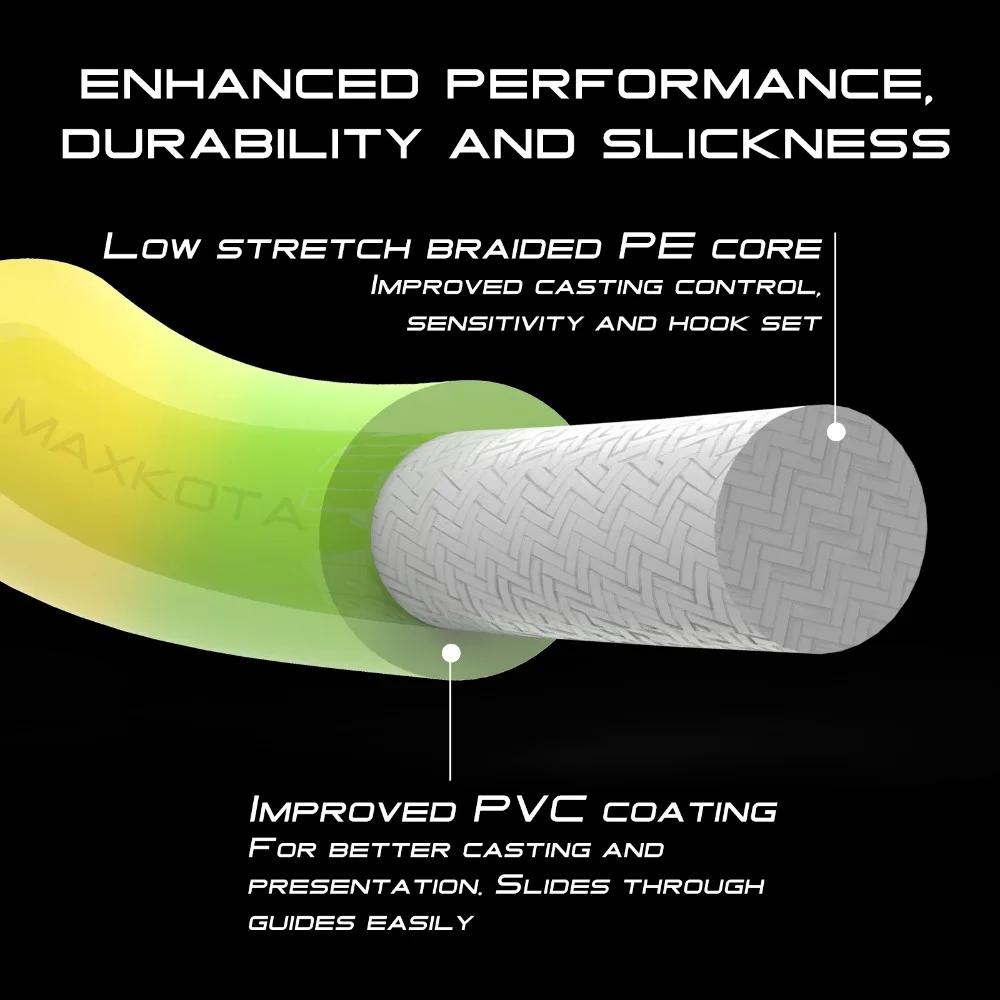 Maximumcatch 2-8WT doble Color musgo verde y oro peso hacia adelante línea de pesca con mosca flotante con bucles soldados línea de mosca de 100 pies - imagen 4