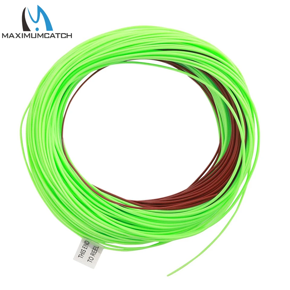 Maximumcatch Punta de hundimiento convencional Línea de mosca flotante Peso hacia adelante WF 80FT 4-8WT 3IPS para trucha Salmón Equipo de pesca de lubina Marrón - imagen 3