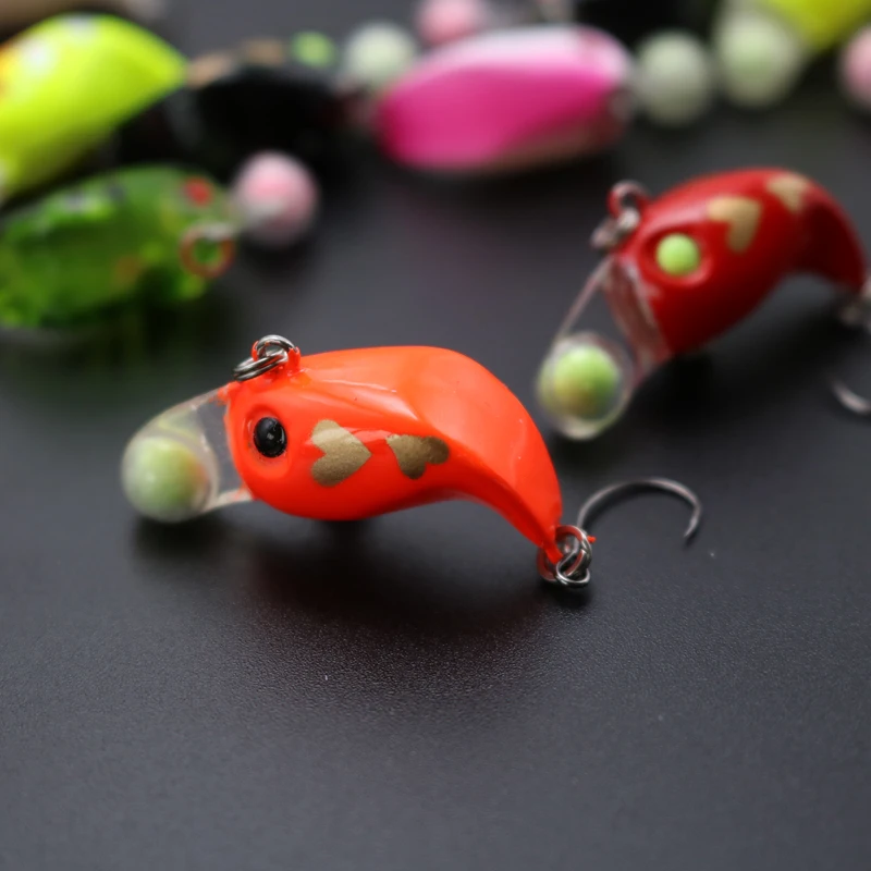 Señuelo de pesca de 1 piezas que se hunde, Mini VIB Minnow, 2,5 cm, 3g, Artificial, pequeño, duro, anzuelo afilado, Crankbait, Wobbler, aparejos de trucha - imagen 3