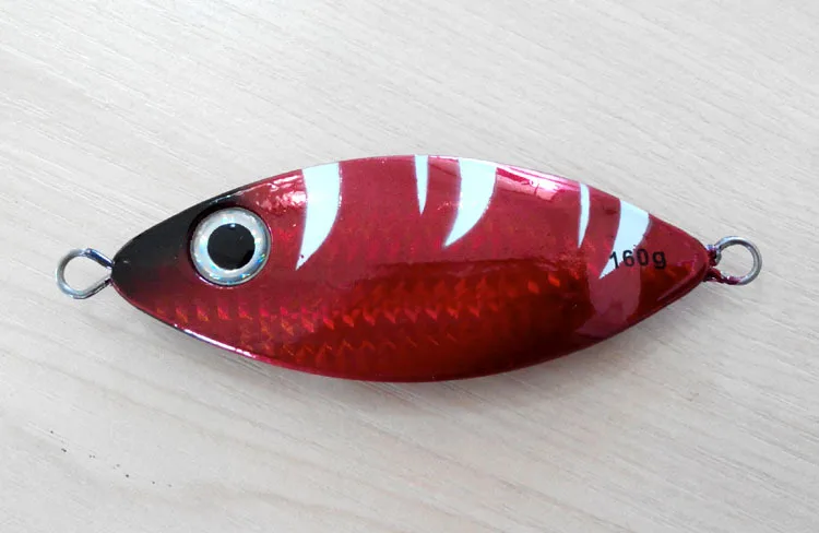 Jig-cuchillo de plomo para pesca, plantilla de plomo de 160g, colores mezclados, buena calidad, 4 Uds., envío gratis - imagen 4